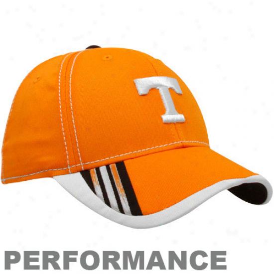 Adidas Tennessee Volunteers Tennessee Orange Players Logo Structured Performance Flex Hat