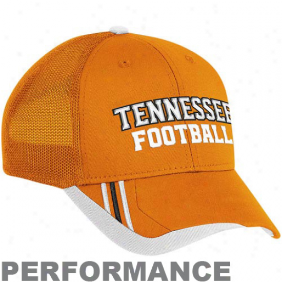 Adidas Tennesxee Volunteers Tennessee Orange Players Mesh Back Performance Flex Hat