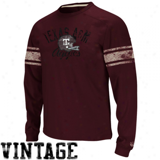 Adisas Texas A&m Aggies Homecoming Protracted Sleeve T-shirt - Maroon