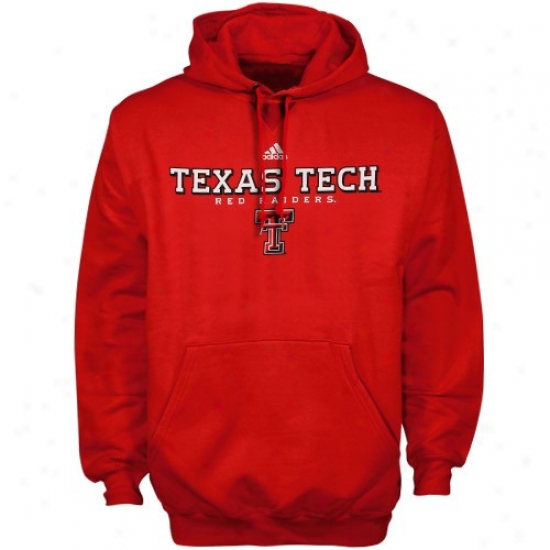 Adidas Texas Tech Red Raiders Scarlet True Basic Hoody Sweatshirt