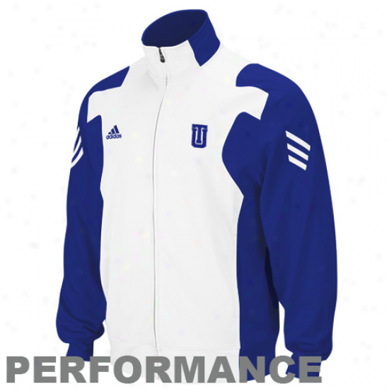 Adidas Tulsa Excellent Hurricane White-royal Blue Scorch Full Zip Performance Warm-up Jacket