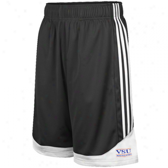 Adidas Virginia State Trojahs Black Pre-game Mesh Basketball Shorts