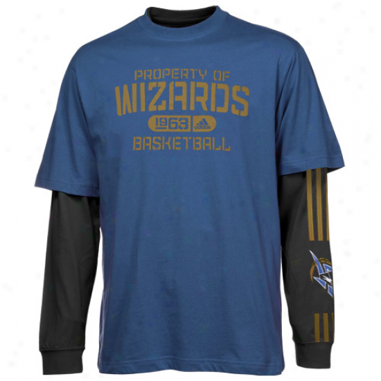Adidas Washington Wizards Navy Blue-black 3-in-1 T-shirt Combo Pack