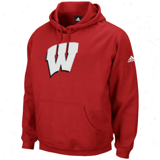 Adidas Wisconsin Badgers Cardinal Playbook Pullover Hoodie Sewatshirt