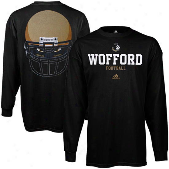 Adidas Wofford Terriers College Eyes Long Sleeve T-shirt - Black