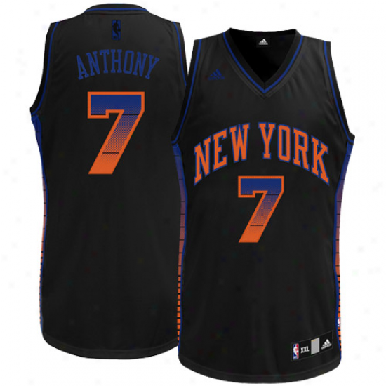 Adidias Carmelo Anthony New York Knicks Youth Vibe Swingman Jersey - Black