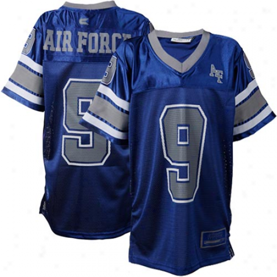 Air Force Falcons #9 Youth Stadium Football Jersey-rogal Blue