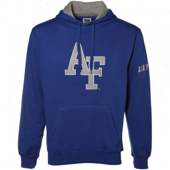 Air Force Falcons Royal Blue Greek  Twill Hoody Sweatshirt