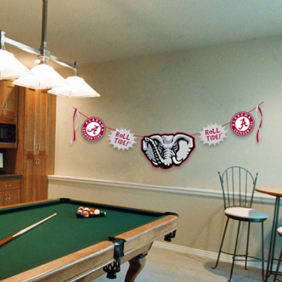 Alabama Crimson Tide 11.5' Applique Clotesline Banner