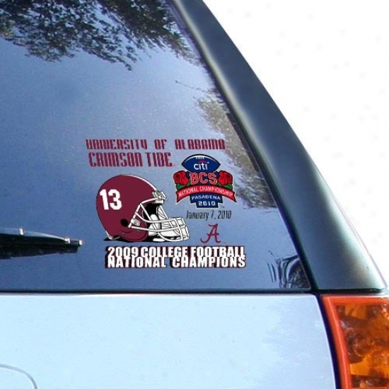 Alabama Crimson Tide 2009 Bcs National Champions Small Cling