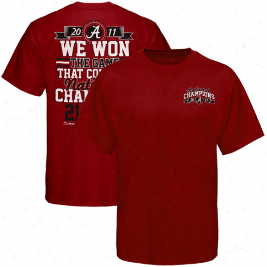 Alabama Crimson Tide 2011 Bcs National Champions Game That Counted Score T-shirt - Crimson