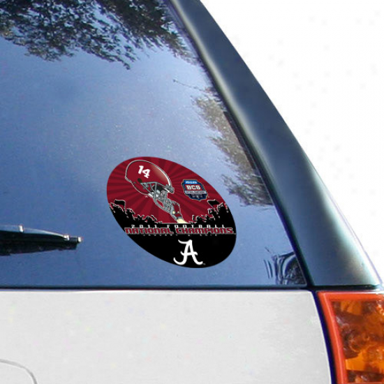 Alabama Crimson Tide 2011 Bcs National Champions Round Vinyl Decal