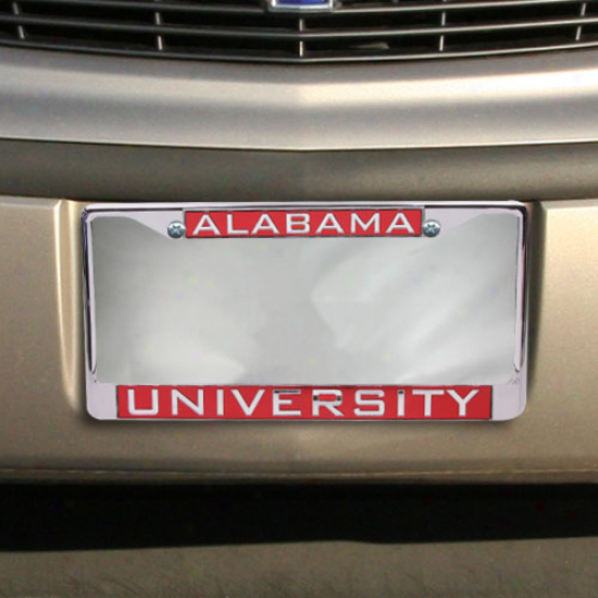 Alabama Crimson Tide Acrylic Inlay Chrome License Plate Frame