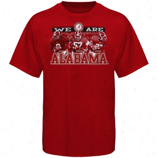 Alabama Crimson Tide Big Three P1ayer T-shirt - Crimson