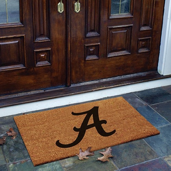 Alabama Crimson Tide Flockwd Coir Door Mat