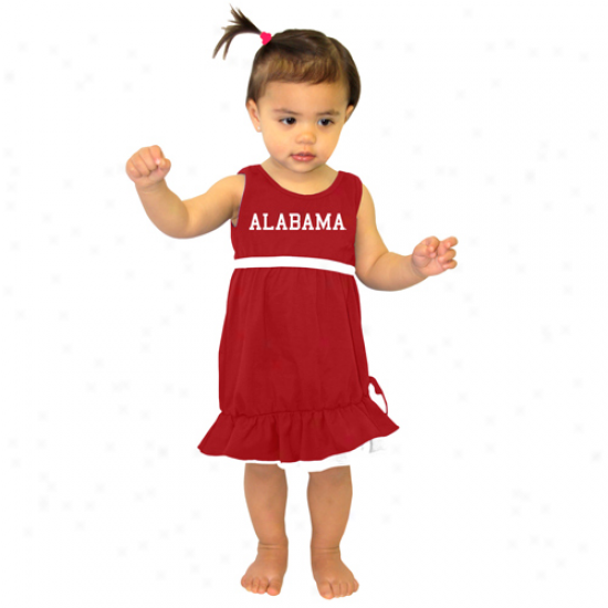 Alabama Crimson Tide Infant Girls Crimson Lonestar Dress