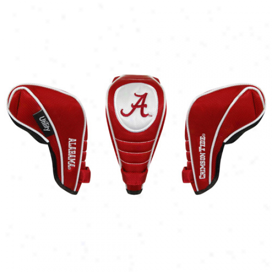 Alabama Crimson Tide Scarlet-black Single Shaft Gripper Utility Golf Club Headcover