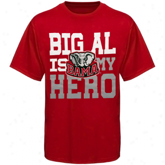 Alabama Crimson Tide Youth Big Al Is My Hero T-shirt - Crimson