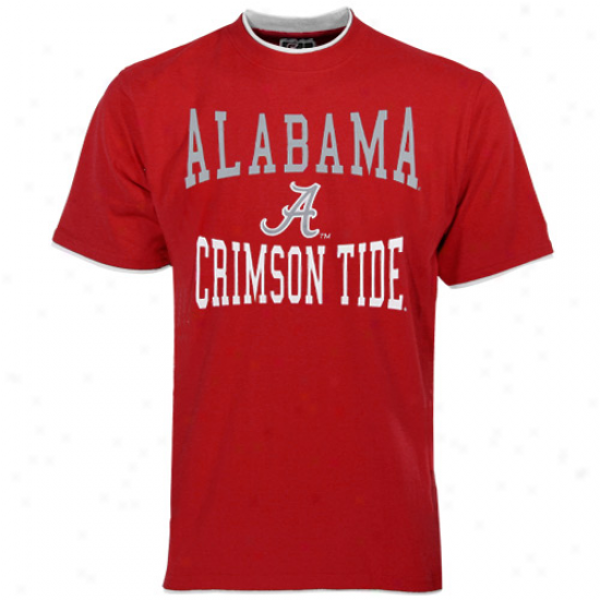 Alabama Crimson Tide Youth Crimson Double Layer T-shirt