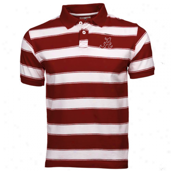 Alabama Crimson Tide Youth Crimson-white Tyler Strie Polo