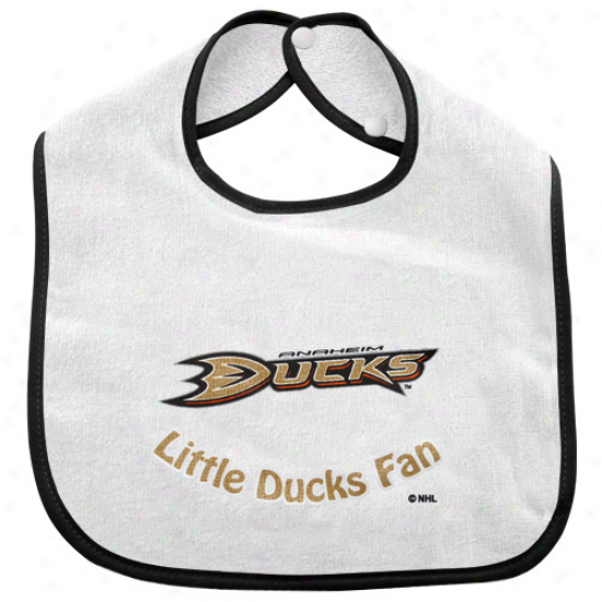 Anaheim Ducks Infant White Littld Fan Bib