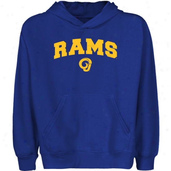 Angelo State Rams Youth Royal Blue Logo Arch Pullover Hoody