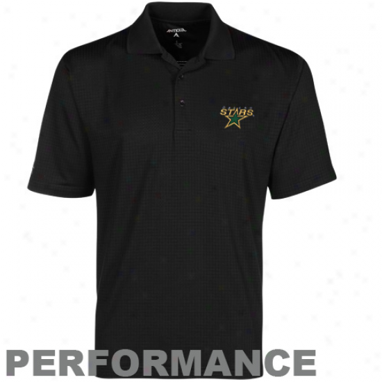 Antigua Dallas Stars Black Phoenix Performance Polo