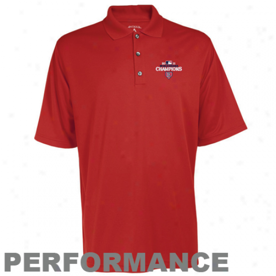 Antigua St. Louis Cardinals Red 2011 World Series Champions Exceed Performance Polo