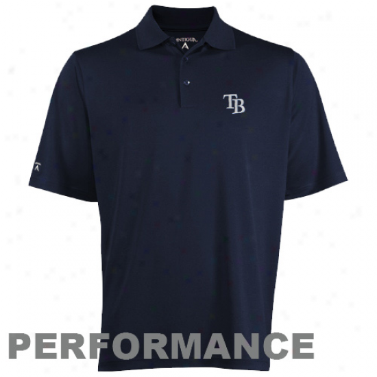 Antigua Tampa Bay Rays Offend Performance Polo - Navy Blhe