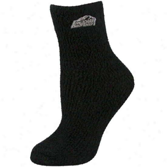 Appalachian State Mountaineers Ladies Black Cozy Socks