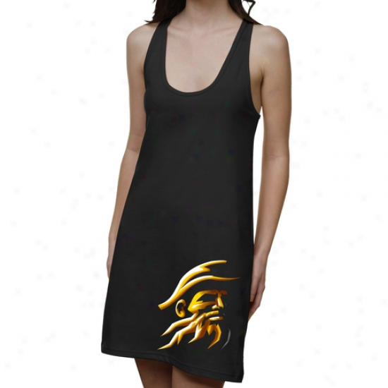 Appalachian State Mouhtaineers Ladies Blackout Junior's Racerback Dress - Dismal