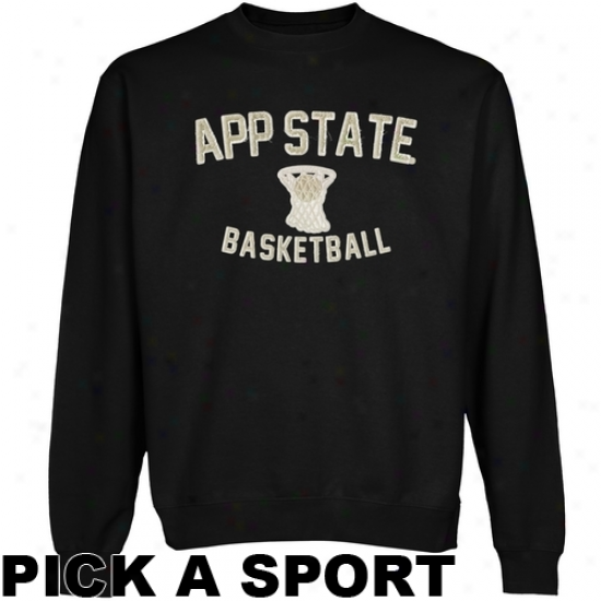 Appalachian State Mountaineers Legacy Crew Neck Fleece Sweatshirt - Black