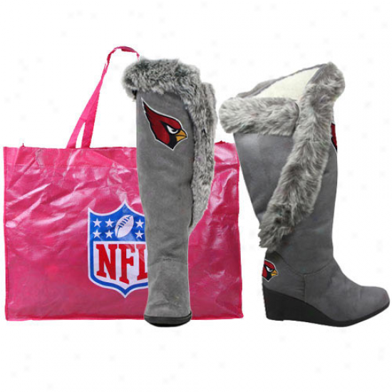 Arizona Cardinals Ladies Charcoal Team Supporter Knee-high Boots