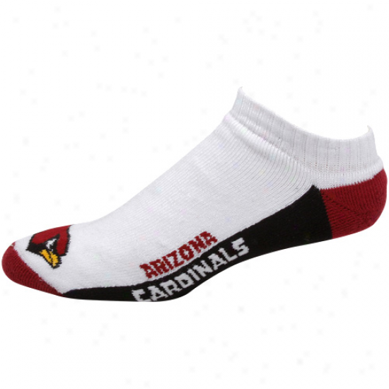 Arizona Cardinals White Color Block Ankle Socks