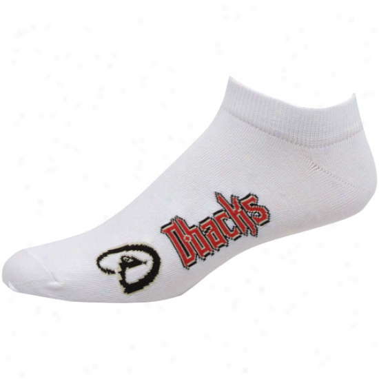 Arizona Diamondbacks White Team Loggo Ankle Socks