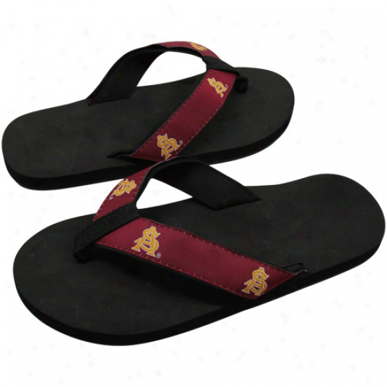 Arizona State Sun Devils Ladies Maroon Interchangeable Flip Flops