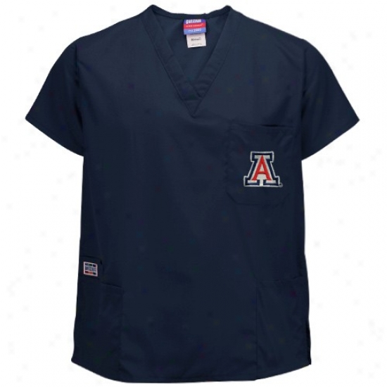 Arizona Wildcats Navy Blue Three Pocket Scrub Crop