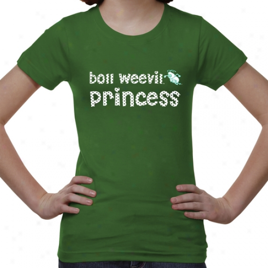 Arkansas At Monticello Boll Weevils Youth Princess T-shirt - Green