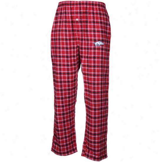 Arkansas Razorbacks Cardinal-black Plaid Match-up Pajama Pants