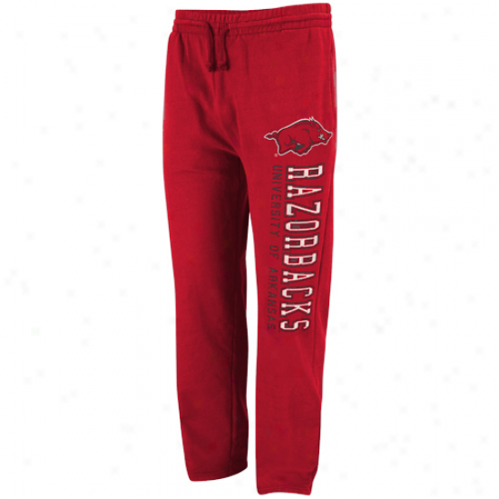 Arkansas Razorbacks Cardinal Robber Fleece Panst