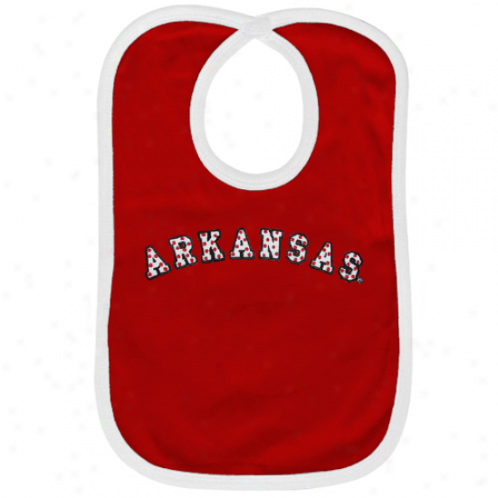 Arkansas Razorbacks Cardinal Pokla Dot Twill Bib