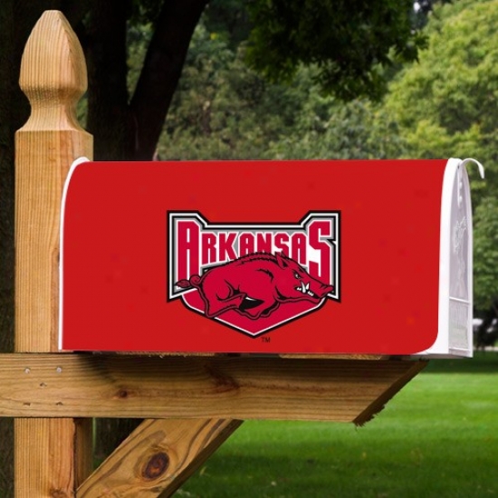 Arkansas Razorbacks Cardinal Team Logo Mailbox Cover