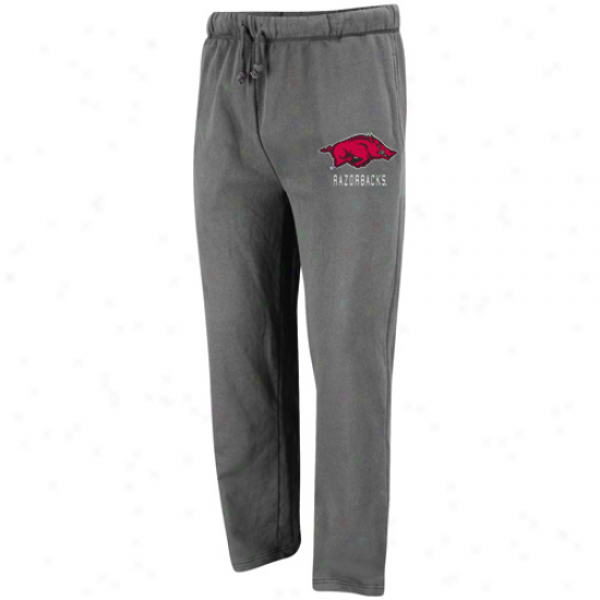 Arkansas Razorbacks Charcoal Empire Fleece Pants