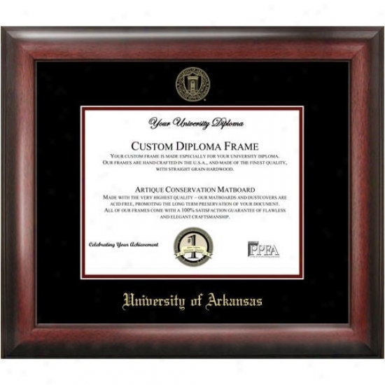 Arkansas Razorbacks Gold Embossed Diploma Frame