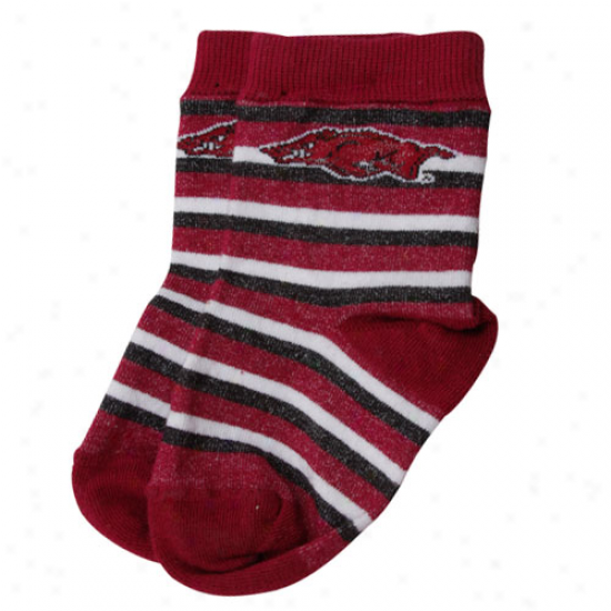 Arkanszs Raazorbacks Babe Principal Striped Rugby Socks