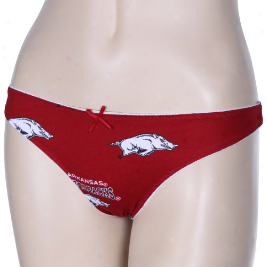Arkansas Razorbacks Ladies Cardinal Supreme Thong Underwear