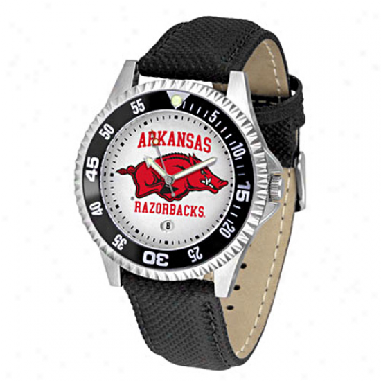 Arkansas Razorbacks Leather Competitor Sport Watch