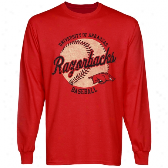 Arkansas Razorbacks Original Pastime Long Sleeve T-shirt - Cardinal