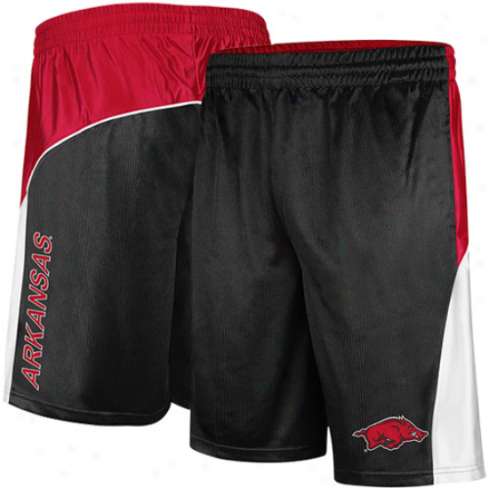 Arkansas Razorbacks Patriot Workout Shorts - Blaxk-cardinal