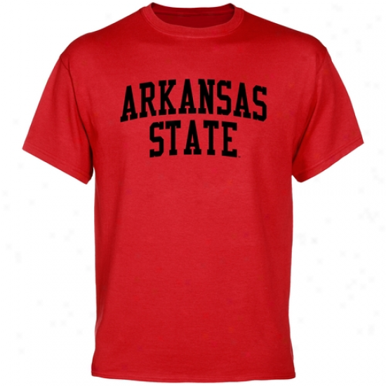 Arkansas State Red Wolves Basic Arch T-shirt - Scarlet